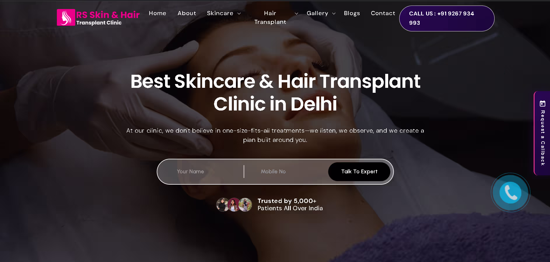 RS Skin and Hair Clinic Website
