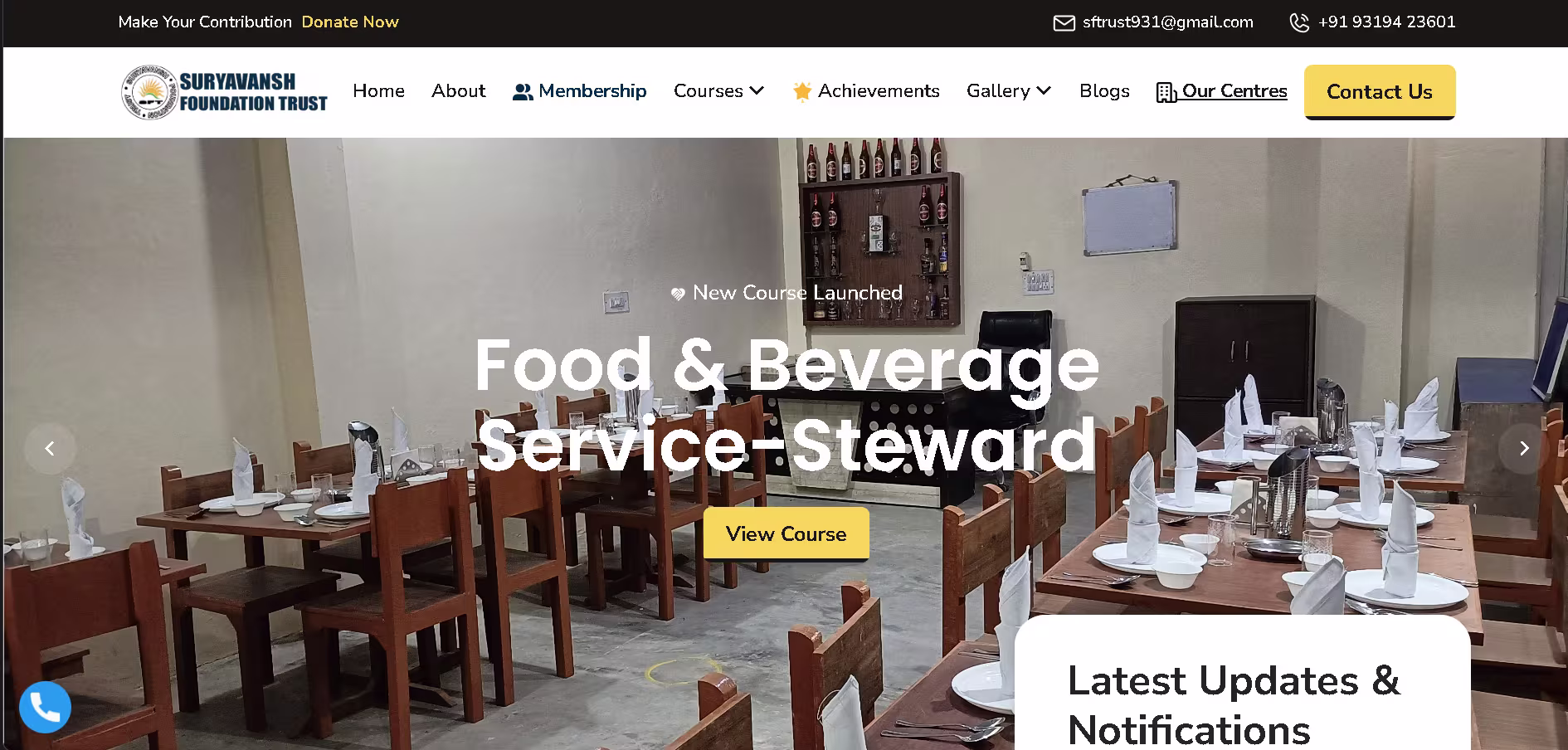 Suryavansh Foundation Trust Website